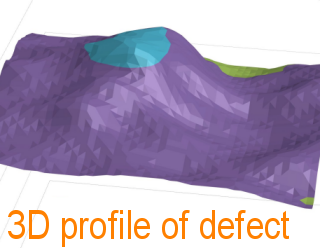 3D profile of defect